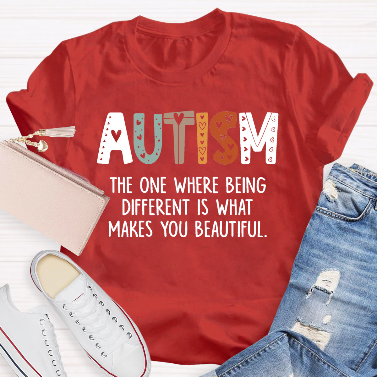 Autism The One Where Being Different Is What Make You Beautiful T-Shirt