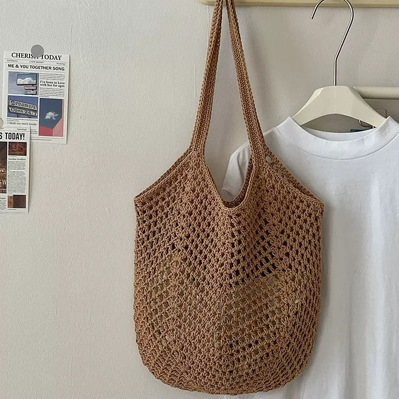 Women's Open-Weave Tote Bag — Summer Beach & Vacation Bag
