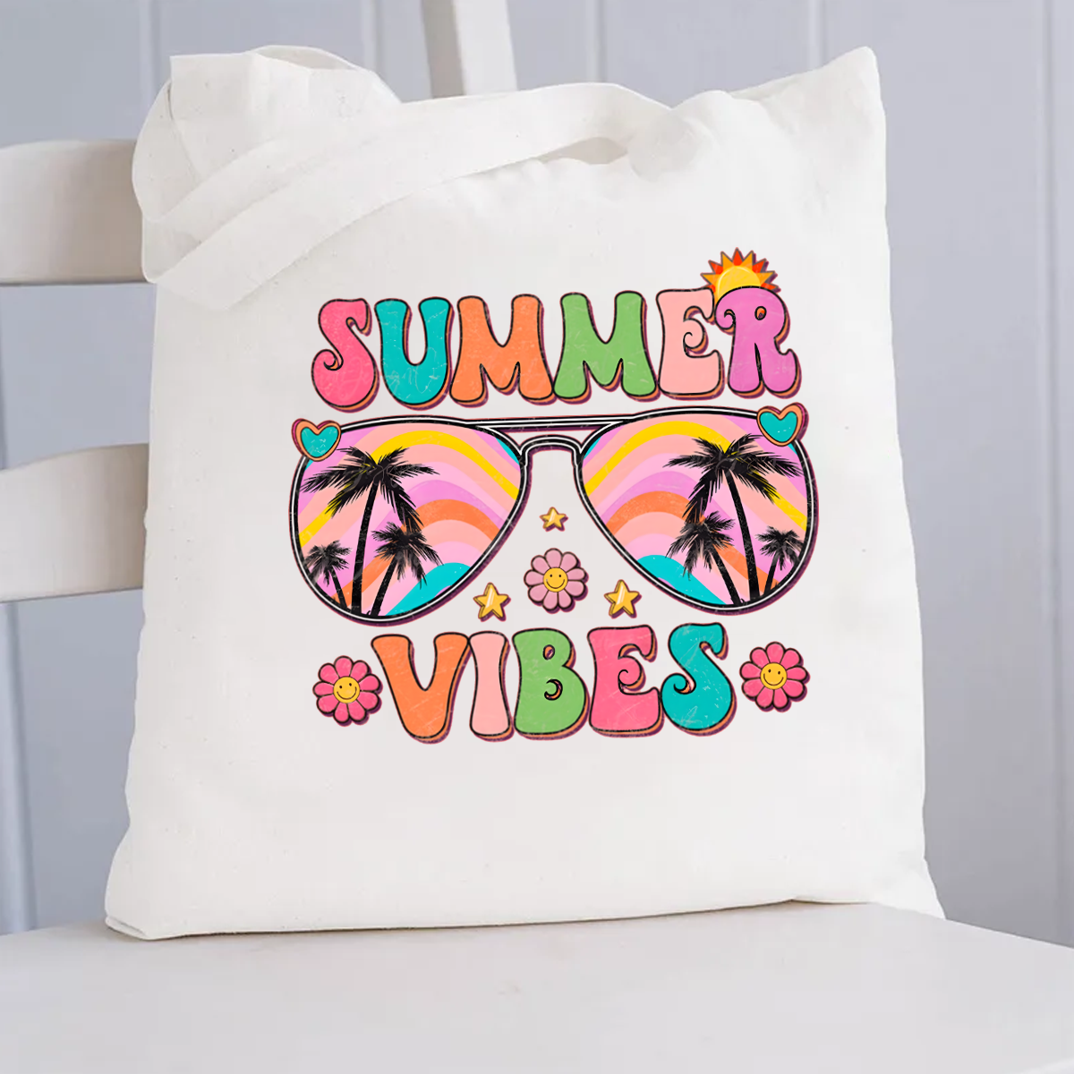 Summer Vibes Canvas Tote Bag