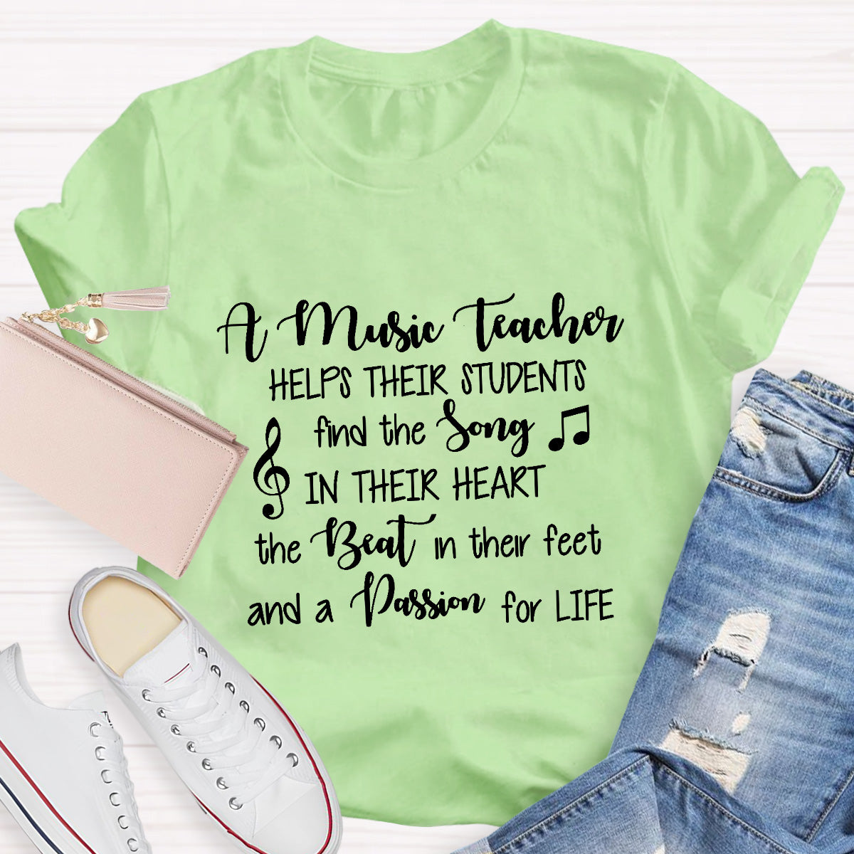 Helps Their Students Find The Song In Their Heart Teacher T-Shirt