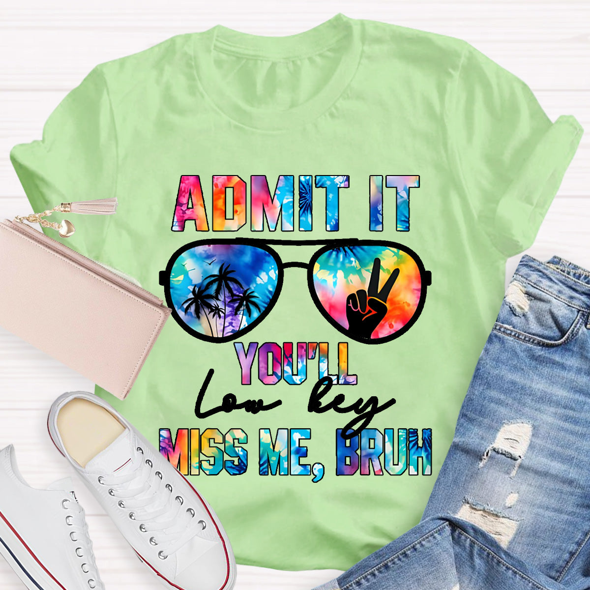 Admit It You'll Low Key Miss Me Bruh Teacher T-Shirt
