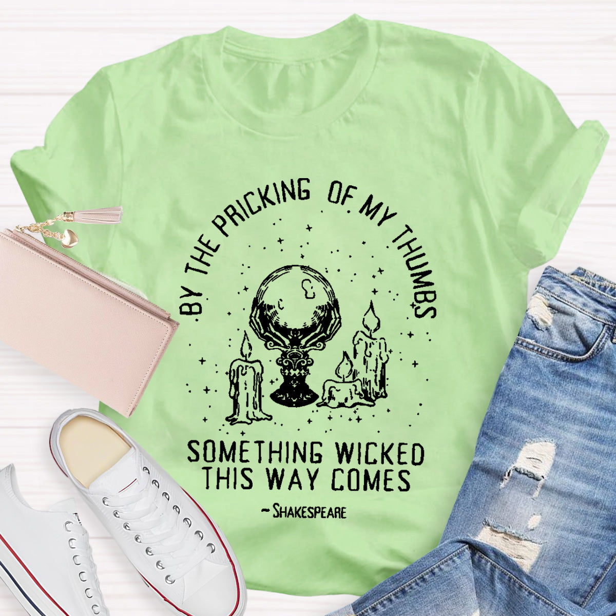 By The Pricking Of My Thumbs Something Wicked This Way Comes Teacher T-Shirt