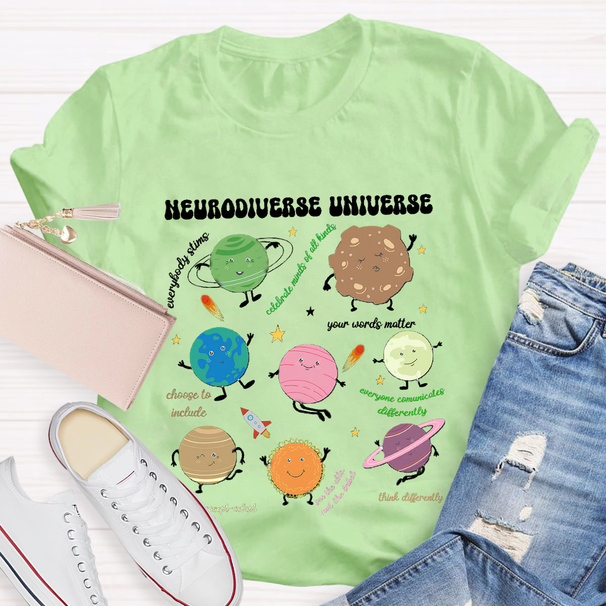Neurodiverse Universe  Teacher T-Shirt