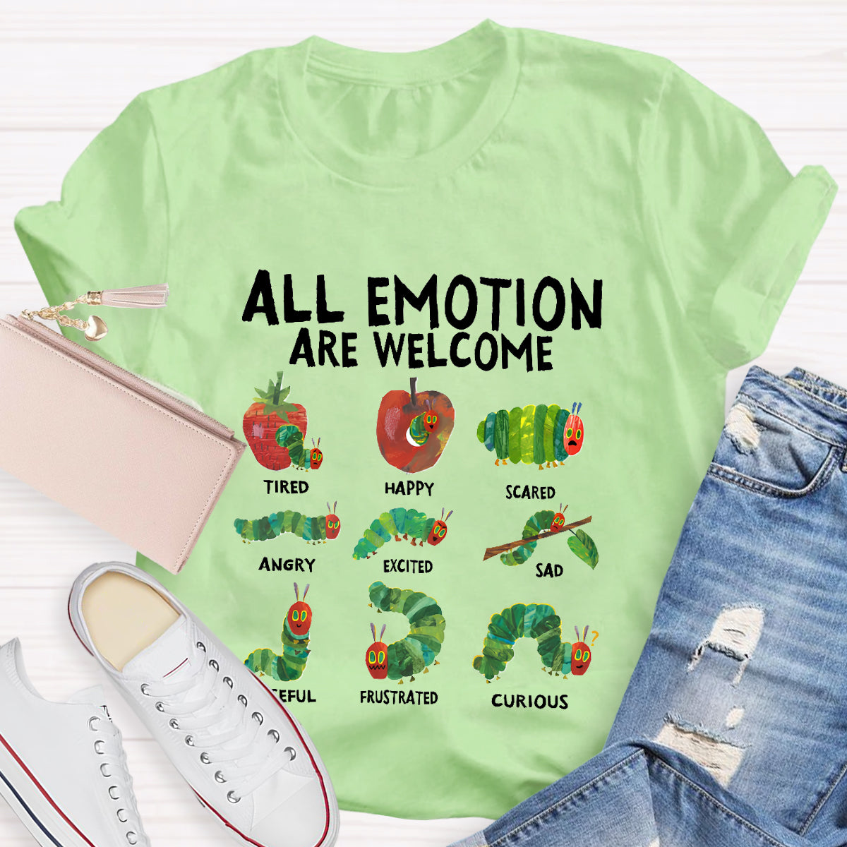 All Emotions Are Welcome Teacher T-Shirt