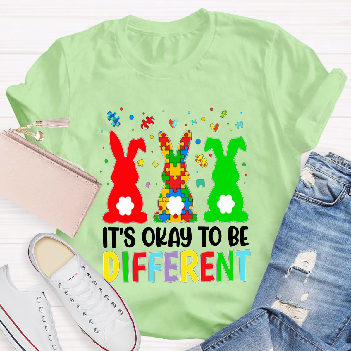 It's Okay To Be Different Bunny Easter T-Shirt