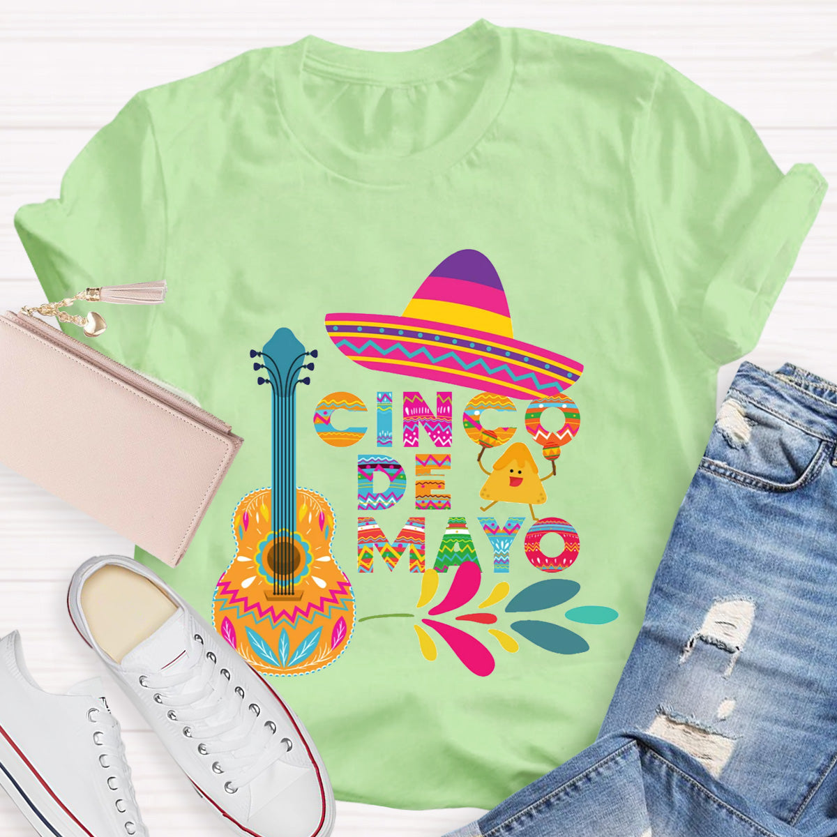 Cinco De Mayo Guitar Teacher T-Shirt