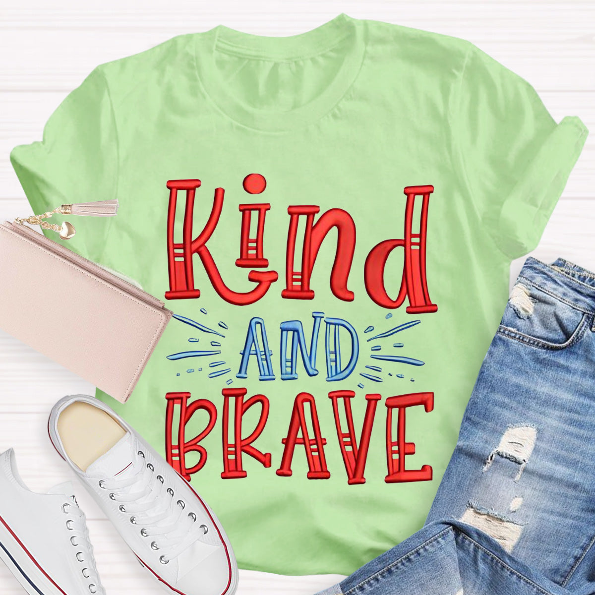 Kind And Brave Teacher T-Shirt