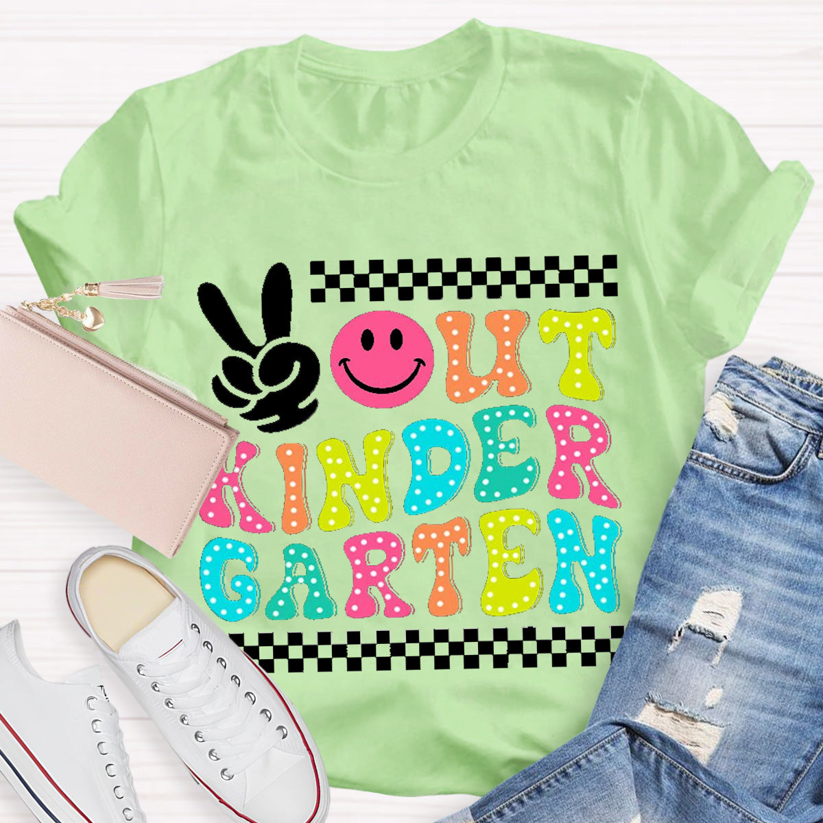 Personalized Grade Out Kindergarten Teacher T-Shirt