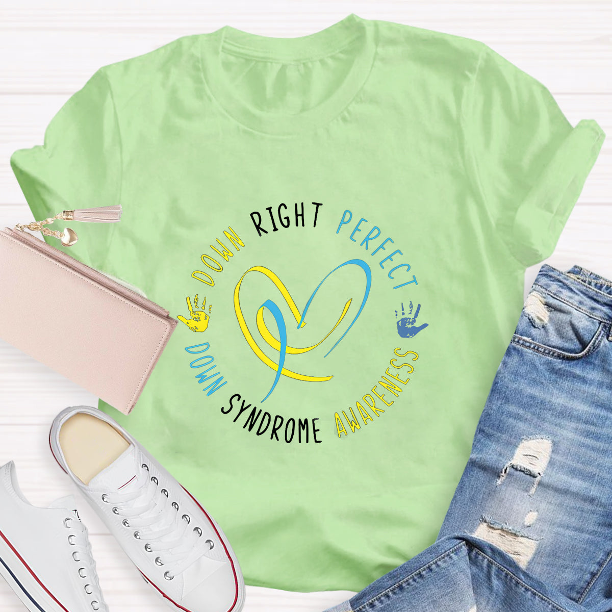 Down Right Perfect Down Syndrome Awareness T-Shirt
