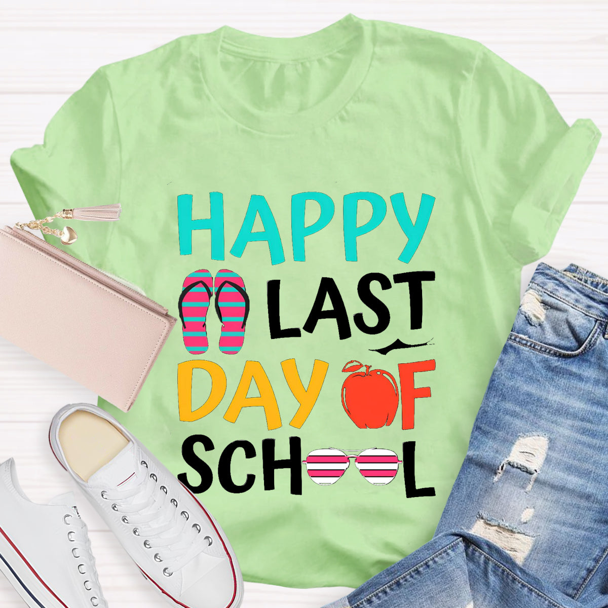 Happy Last Day Of School Beach Summer T-Shirt