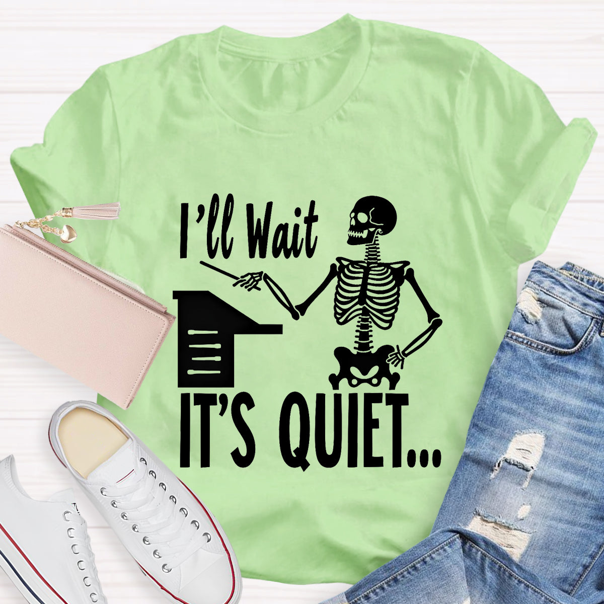 I'll Wait Until It's Quiet Funny Music Teacher T-Shirt