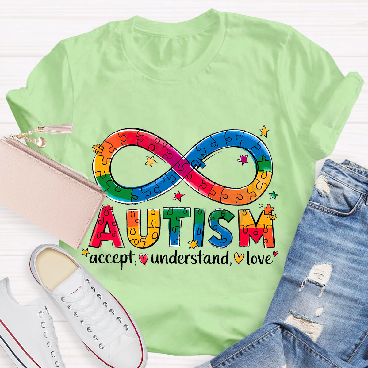 Autism Accept Understand Love Teacher T-Shirt