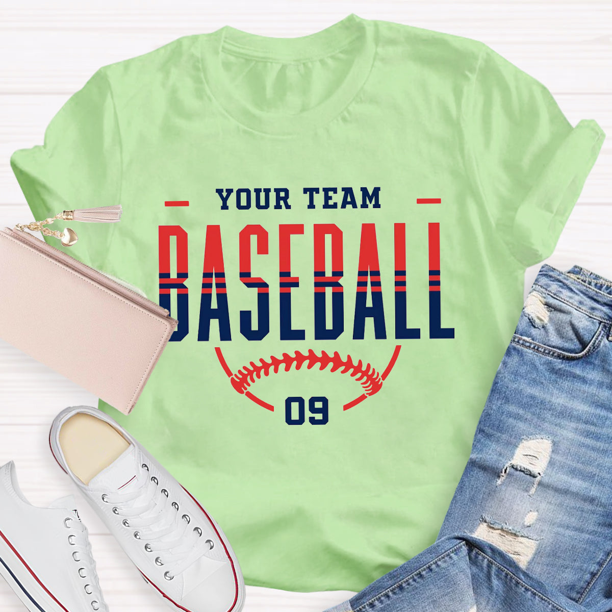 Personalized Team Name And Number Teacher T-Shirt