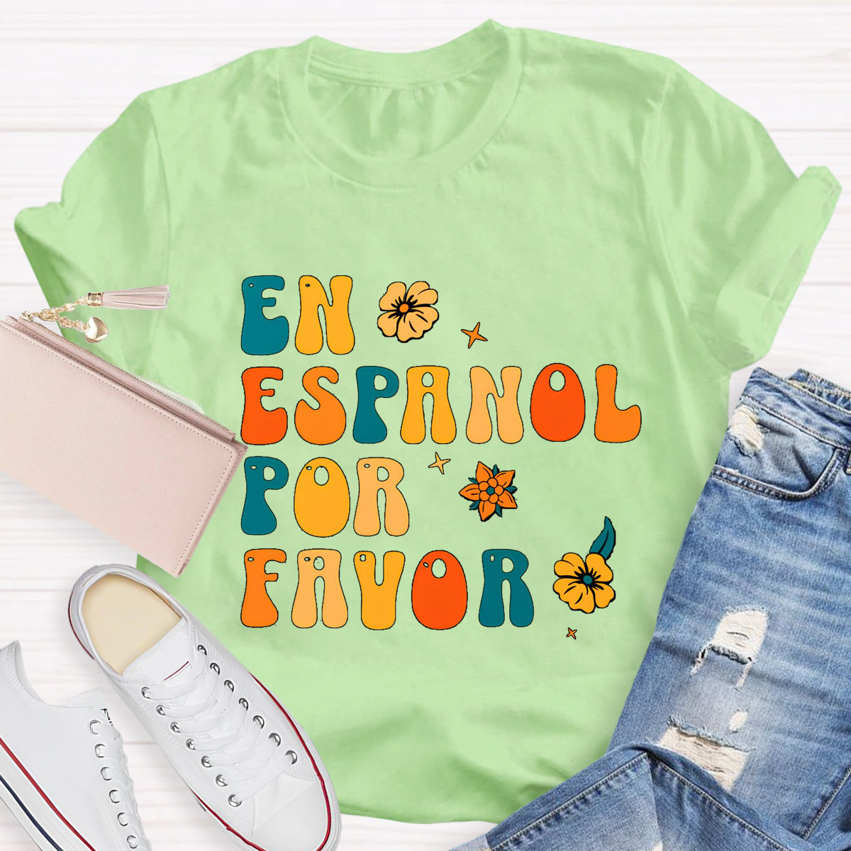 Retro En Español Por Favor Spanish Teacher T-Shirt