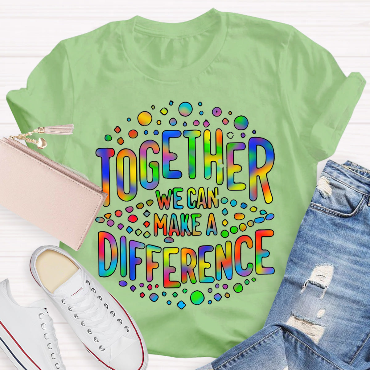 Together We Can Make A Difference Teacher T-Shirt