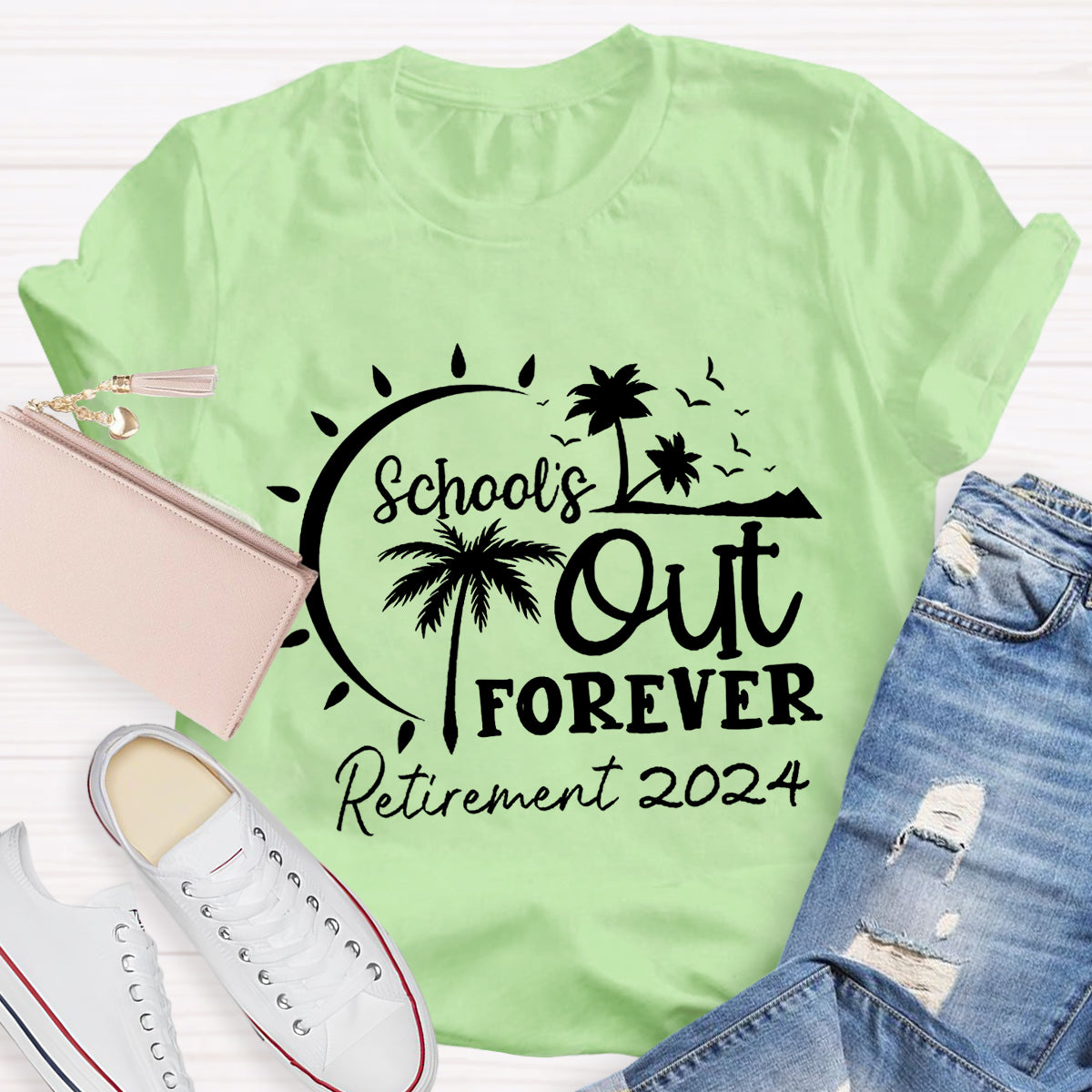 Personalized Retirement Time School's Out Forever T-Shirt