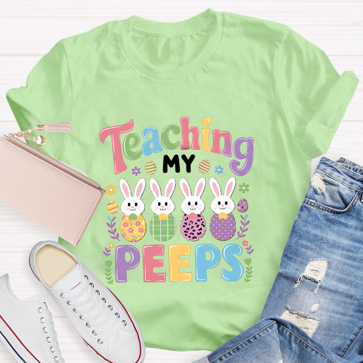 Teaching My Peeps Teacher T-Shirt