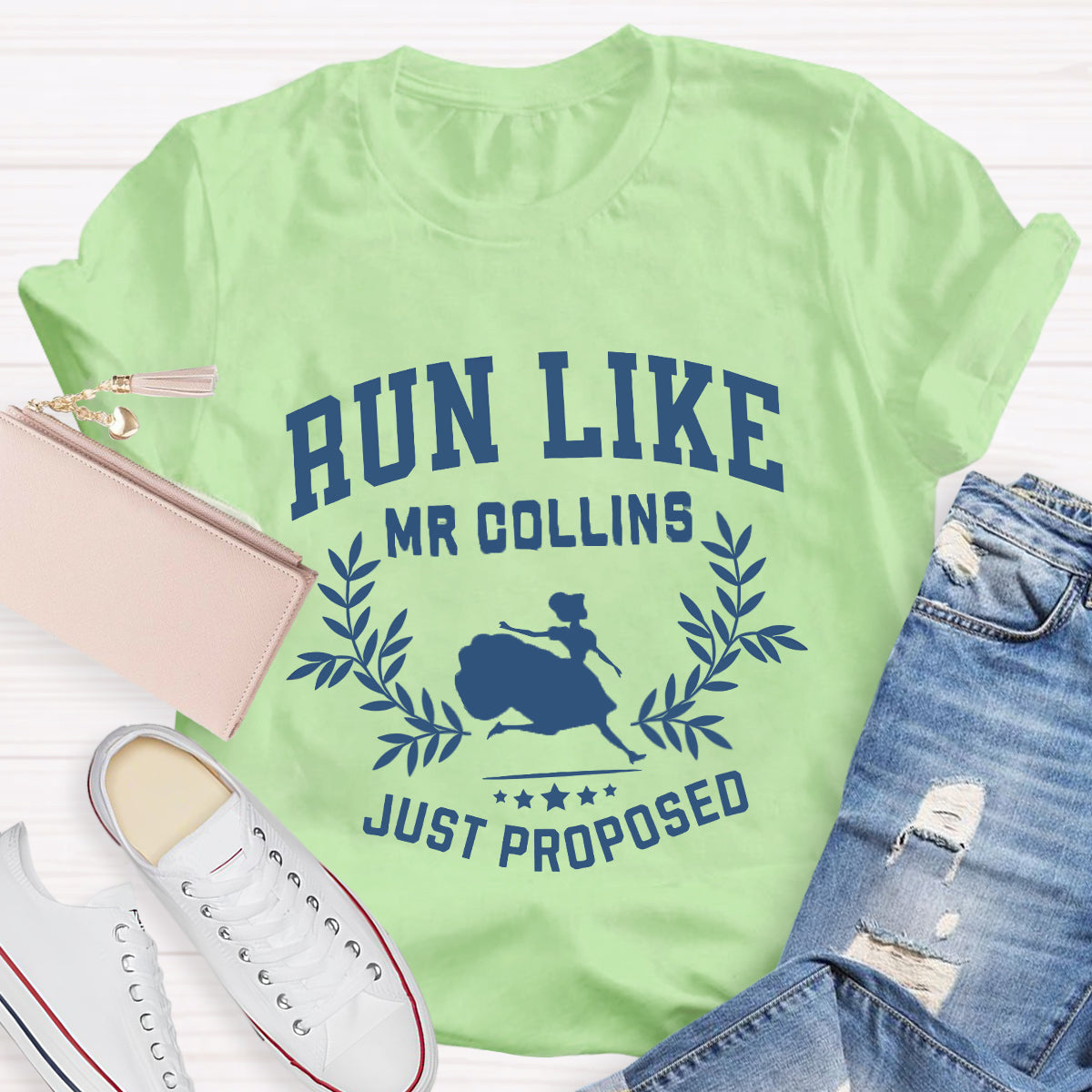 Run Like Mr Collins Just Proposed Teacher T-Shirt