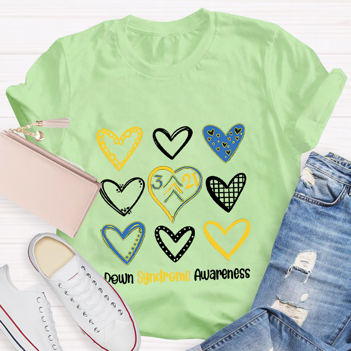 Down Syndrome Awareness Heart T-Shirt