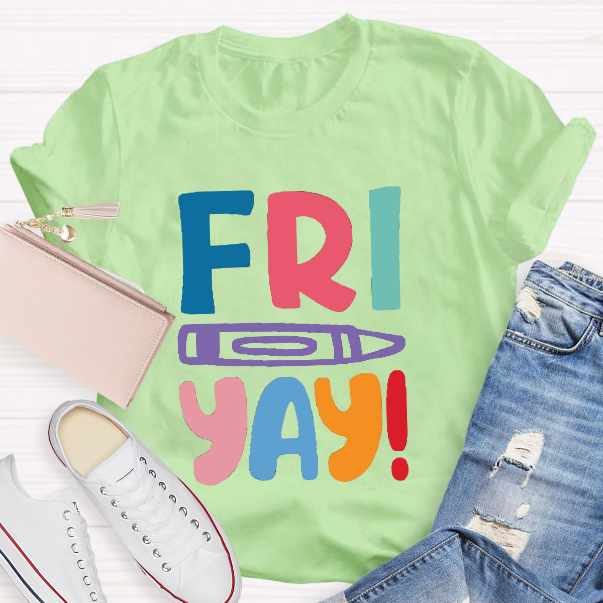 Fri Yay Pencil Teacher T-Shirt