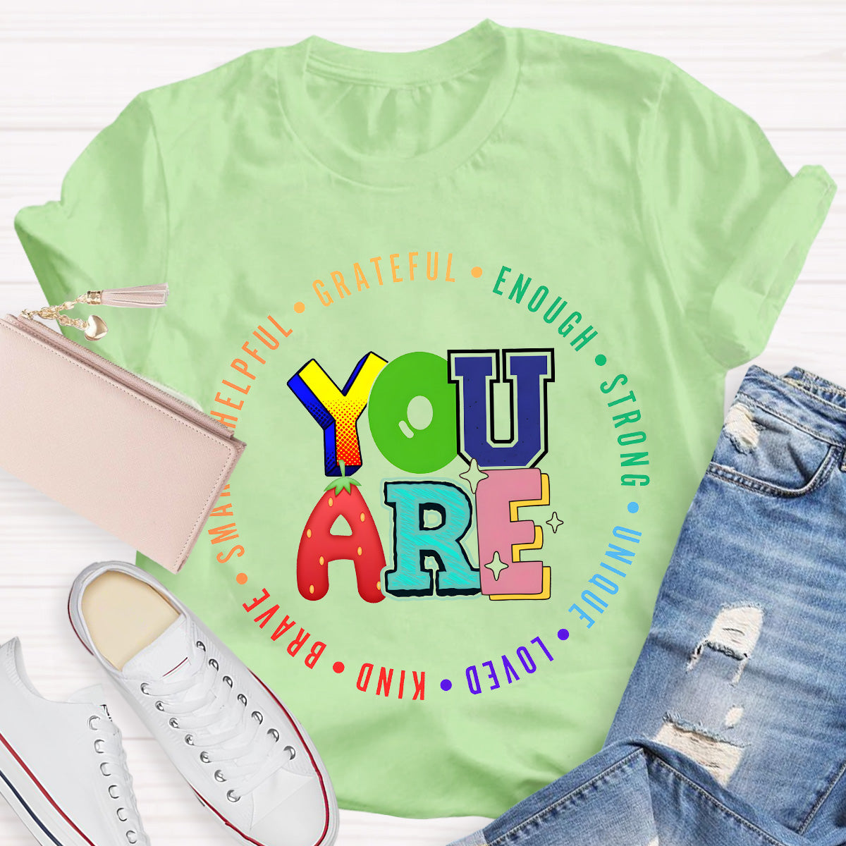You Are Grateful Strong Enough Teacher T-Shirt