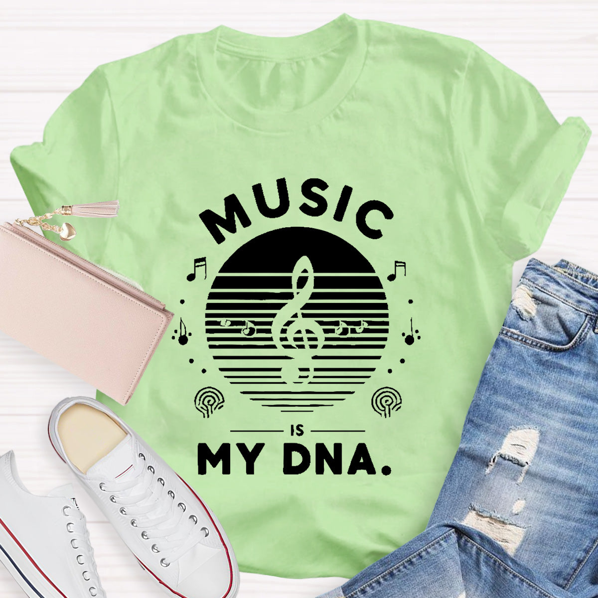 Music Is My Dna Teacher T-Shirt