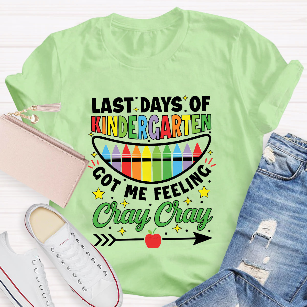 Personalized Grade Happy Last Day Got Me Feeling Cray Cray Teacher T-Shirt