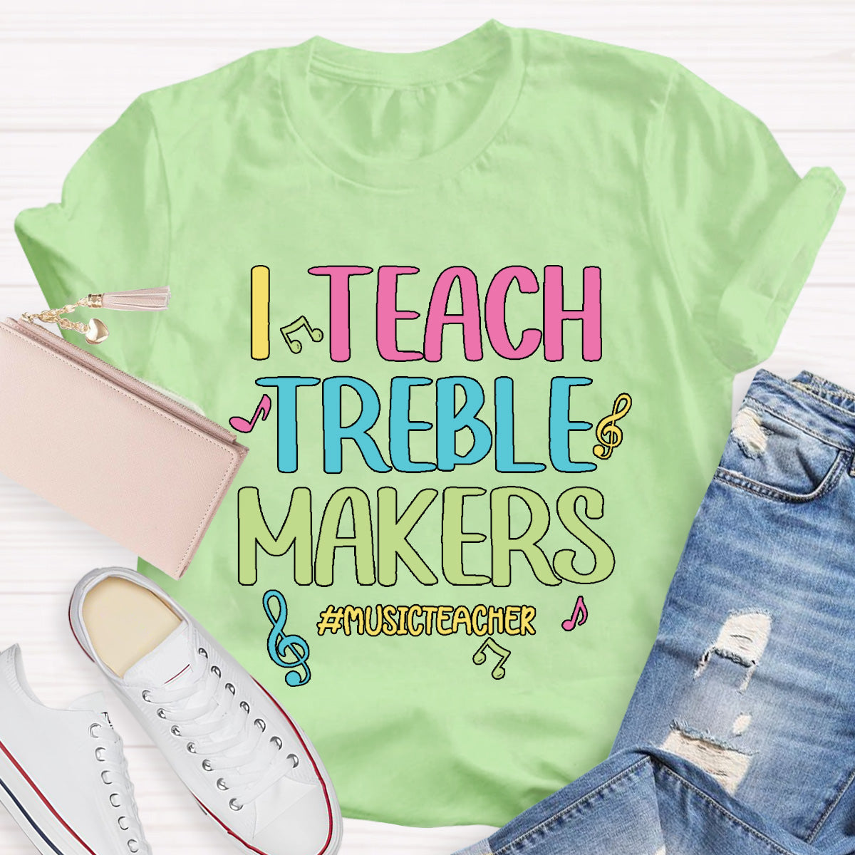 I Teach Trouble Makers Music Teacher T-Shirt