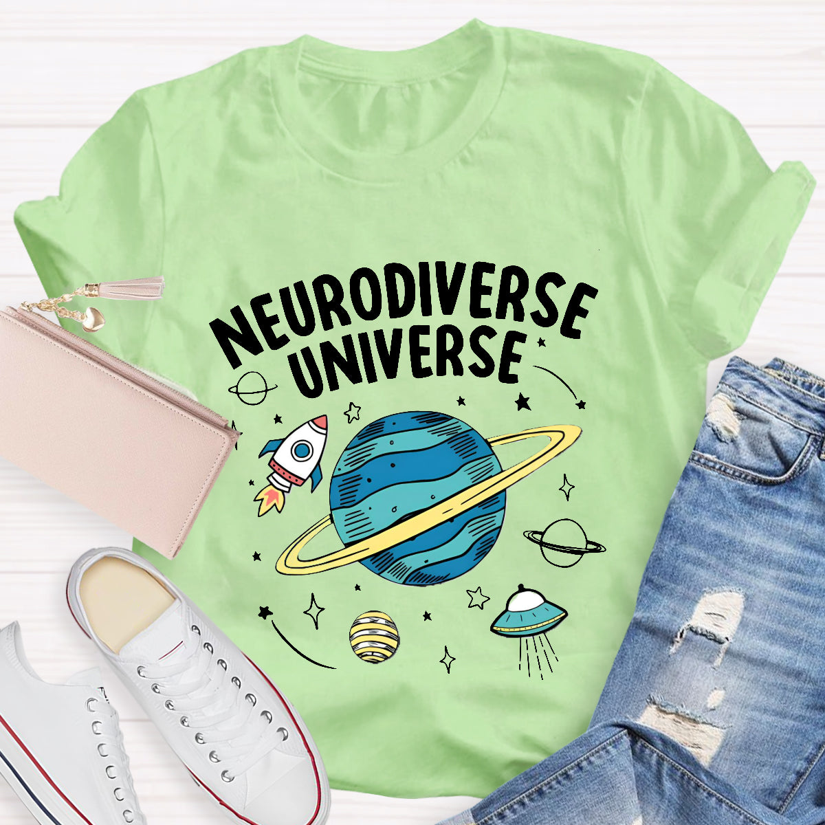 Neurodiverse Universe Teacher T-Shirt