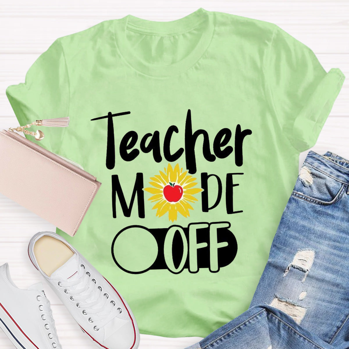 Teacher Mode Off Apple Teacher T-Shirt