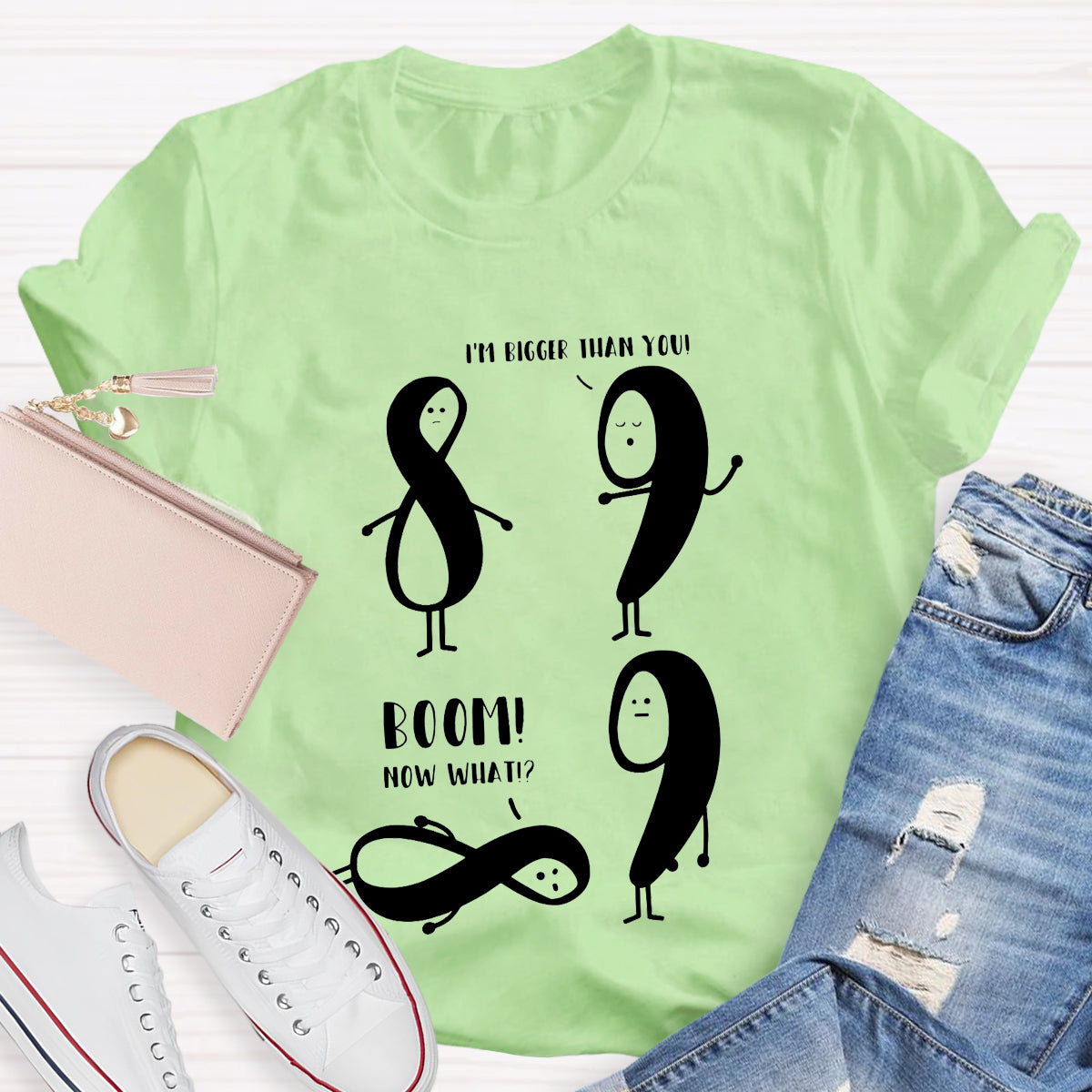 Funny Math I'm Bigger Than You Teacher T-Shirt