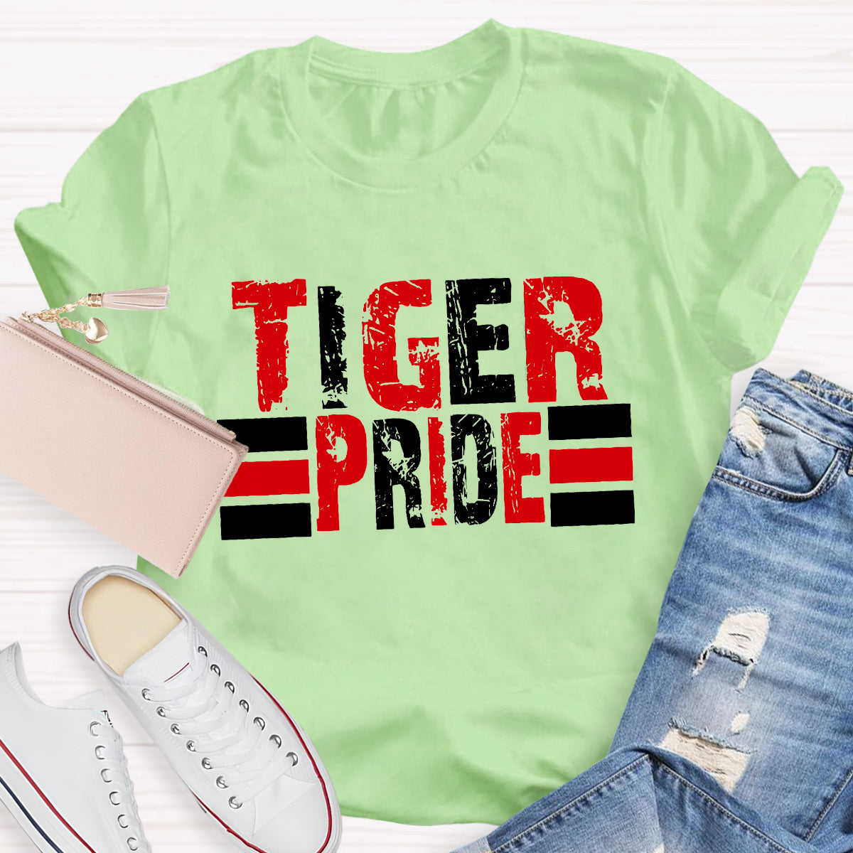 Personalized Mascot Pride Tiger Teacher T-Shirt
