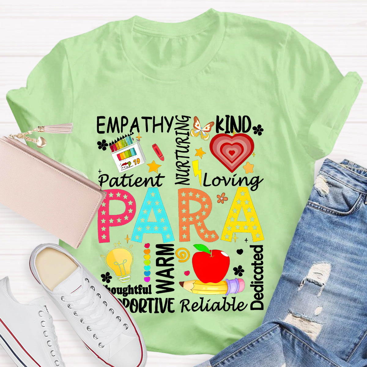 Para Warm Empathy Kind Loving Teacher T-Shirt