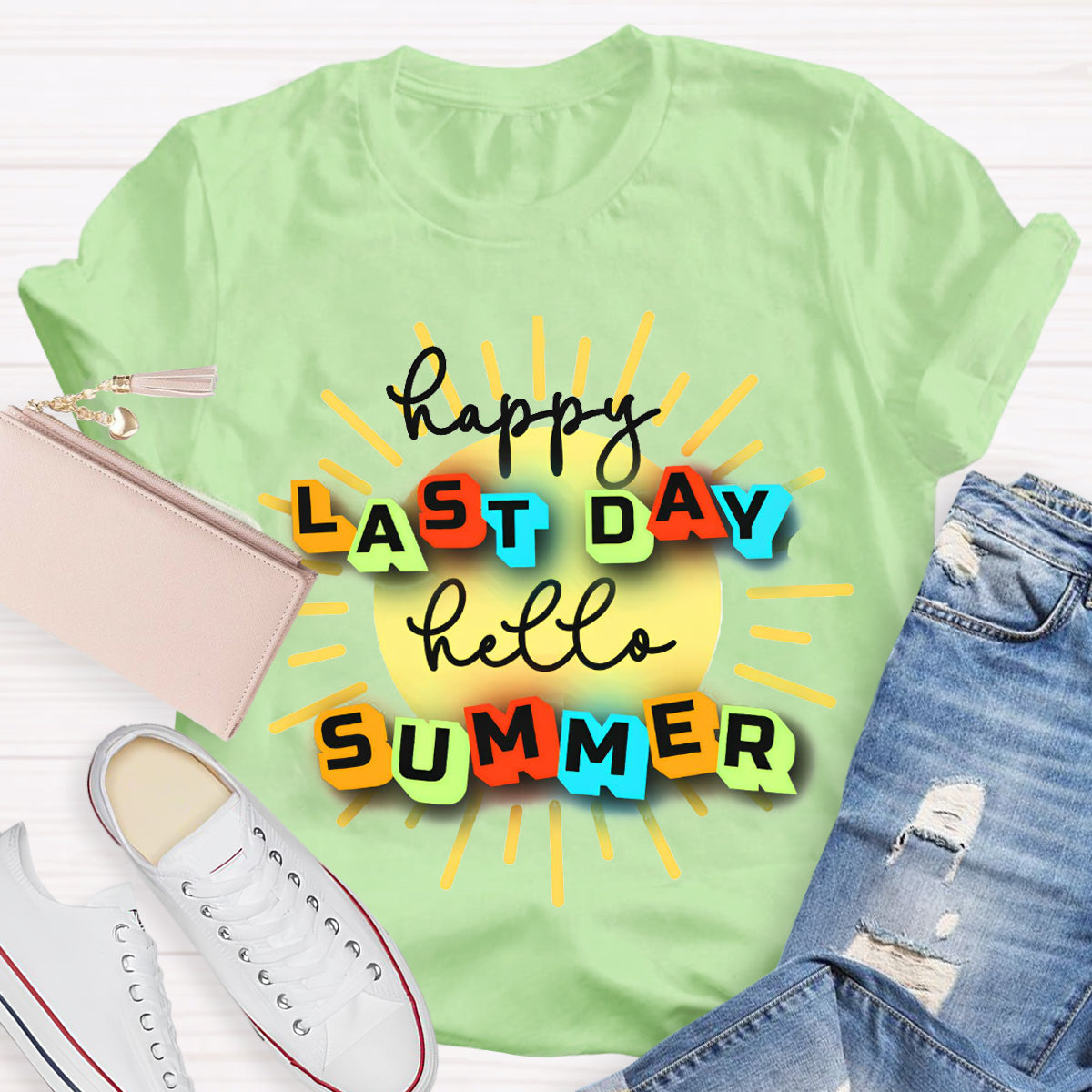 Happy Last Day Hello Summer Teacher T-Shirt
