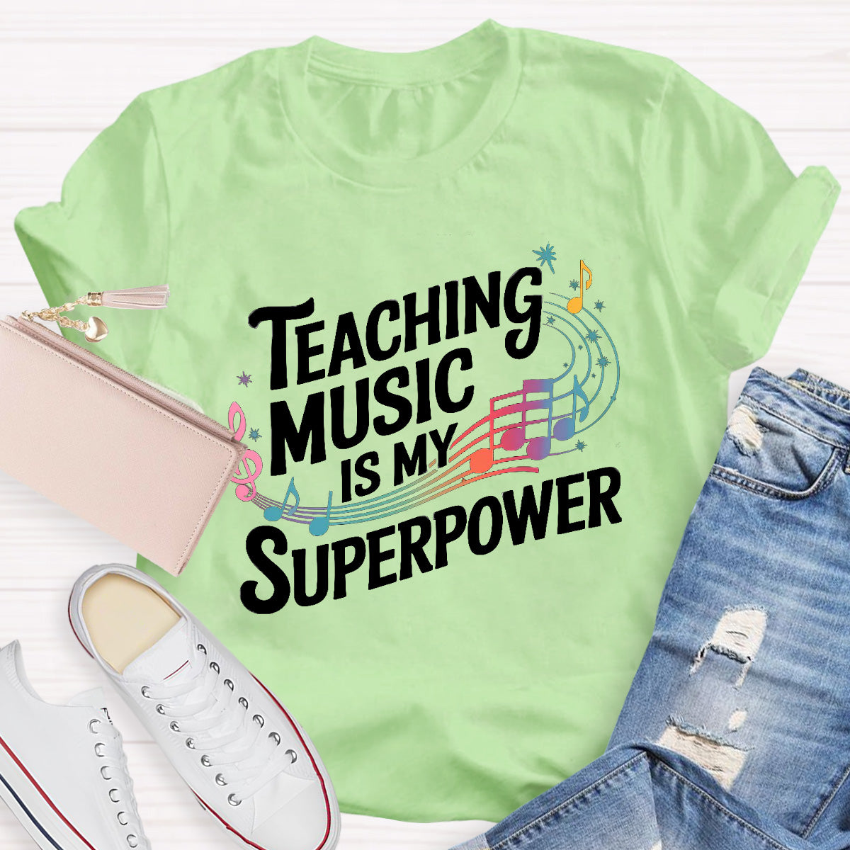 Teaching music Is My Superpower Teacher T-Shirt