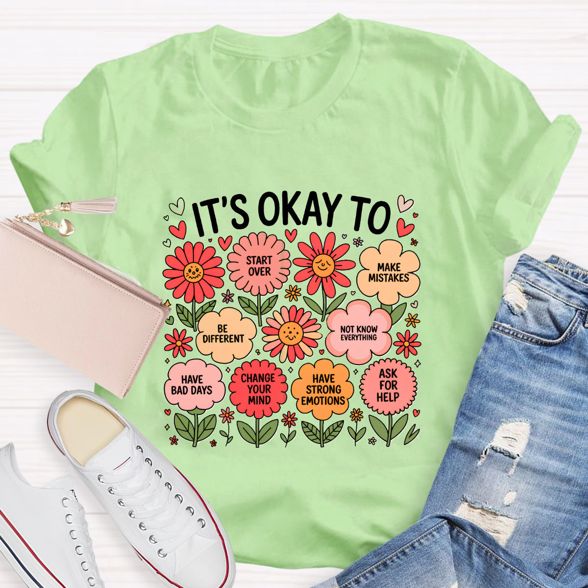 It's Okay To Make Mistakes Be Different Teacher T-Shirt