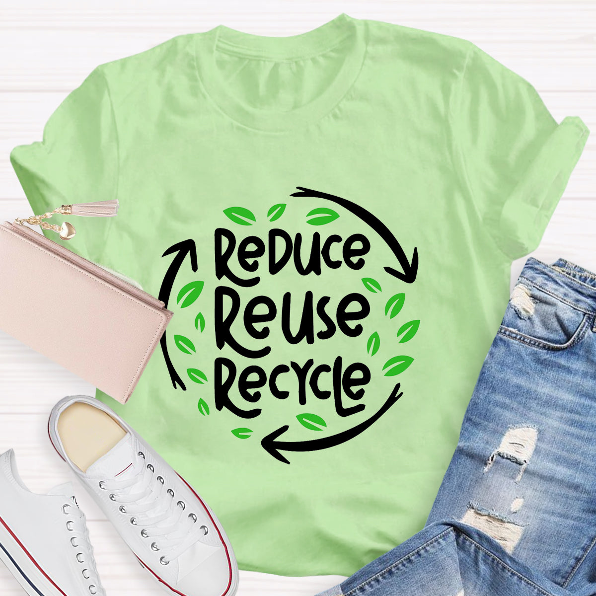 Reduce Reuse Recycle Earth Day T-Shirt