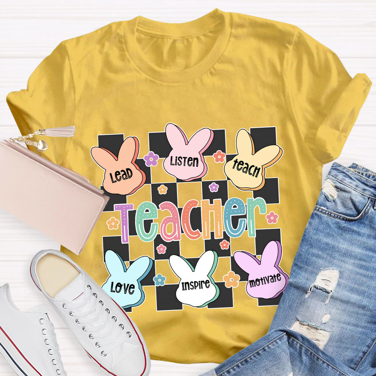 Teacher Of The Sweetest Bunnies Teacher T-Shirt