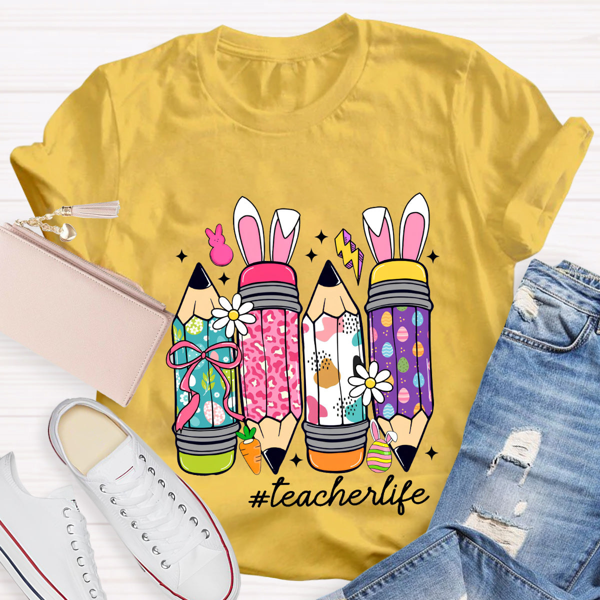 Easter Pencil Teacher life T-Shirt