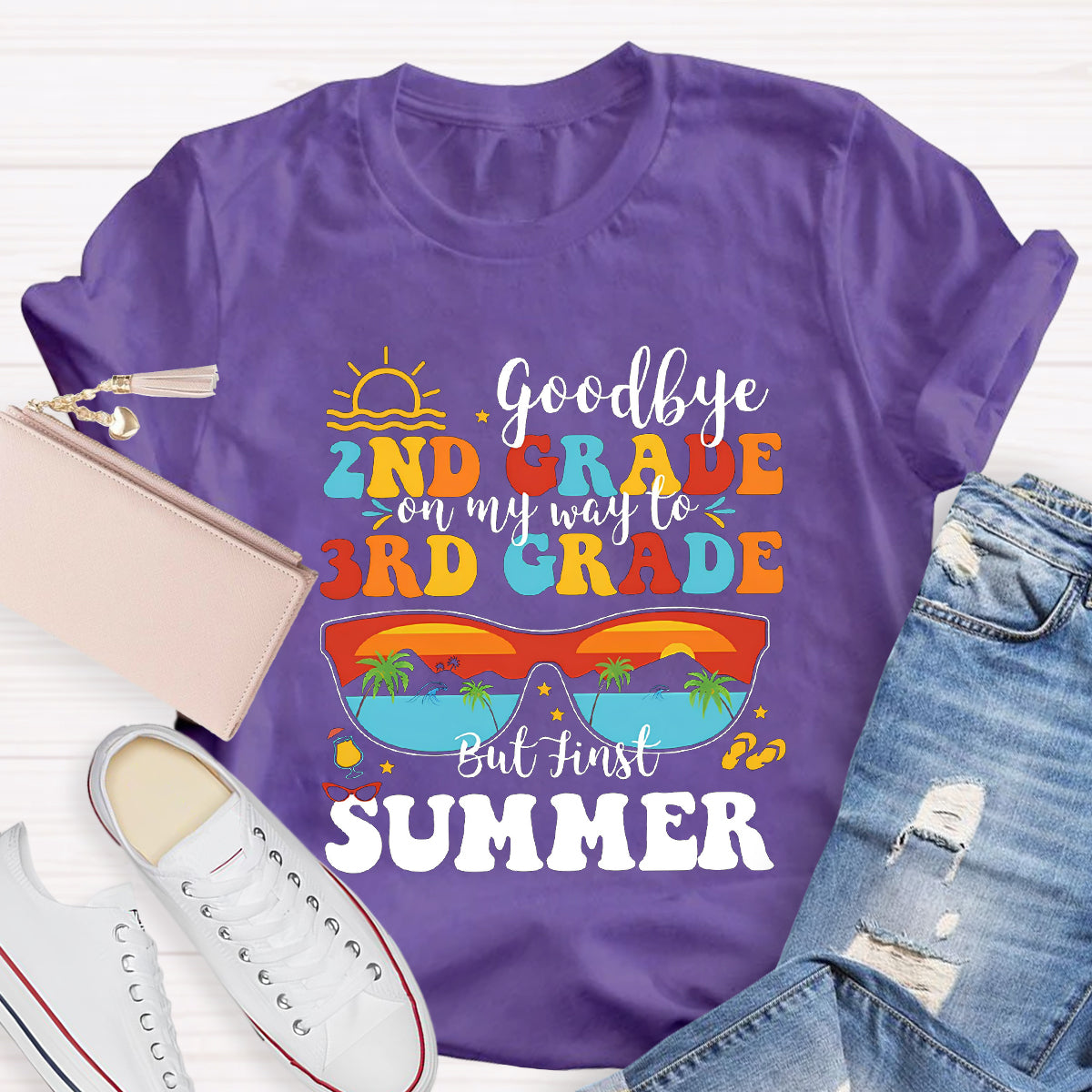 Personalized Grade Good Bye 2nd On My Way To 3rd T-Shirt