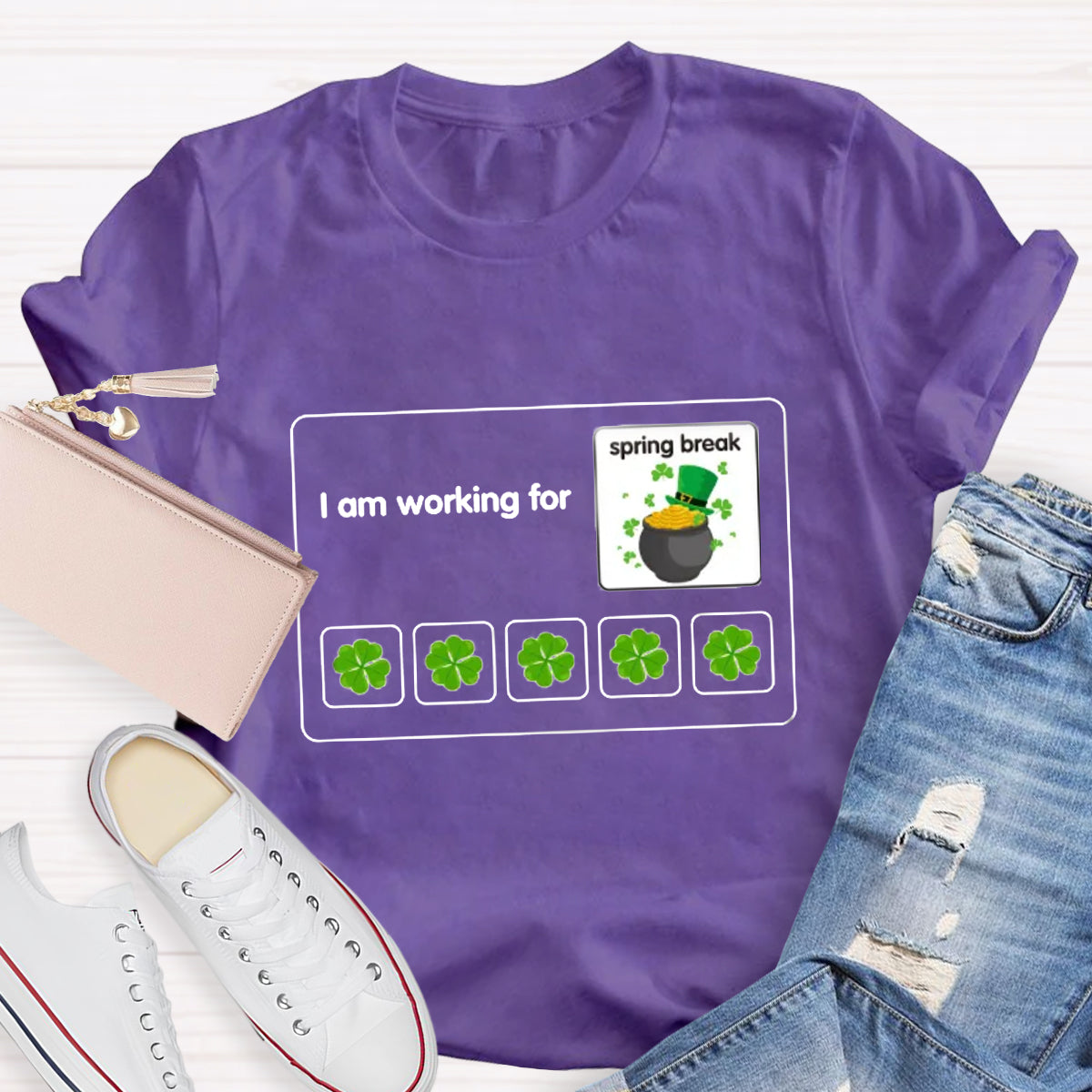 I Am Working For Spring Break Teacher T-Shirt