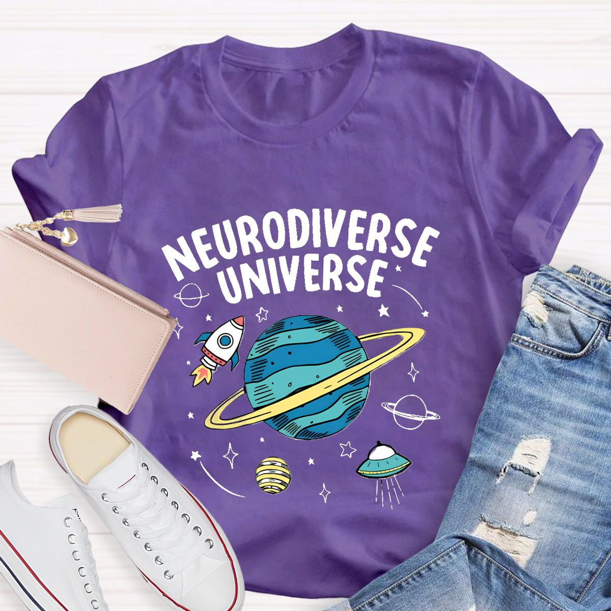 Neurodiverse Universe Teacher T-Shirt
