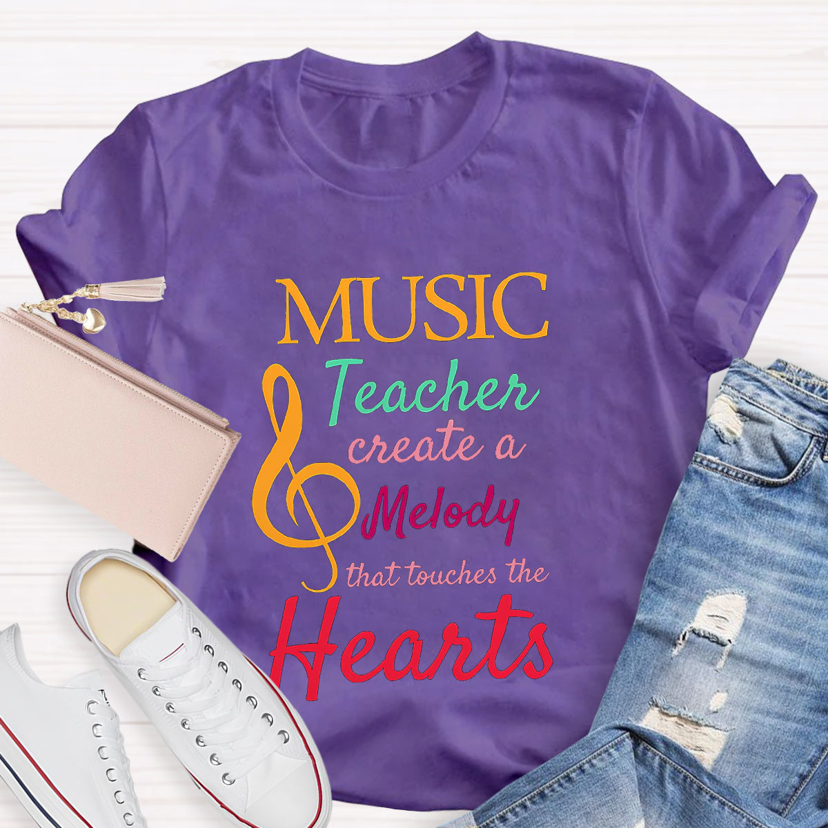 Music Teachers Touch Hearts One Note At A Time T-Shirt