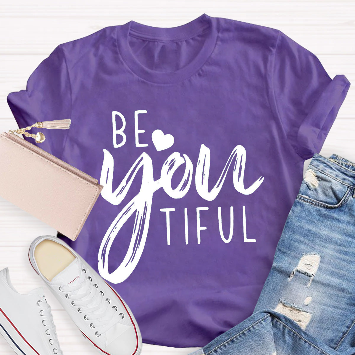 Be Yo Tiful Heart Teacher T-Shirt