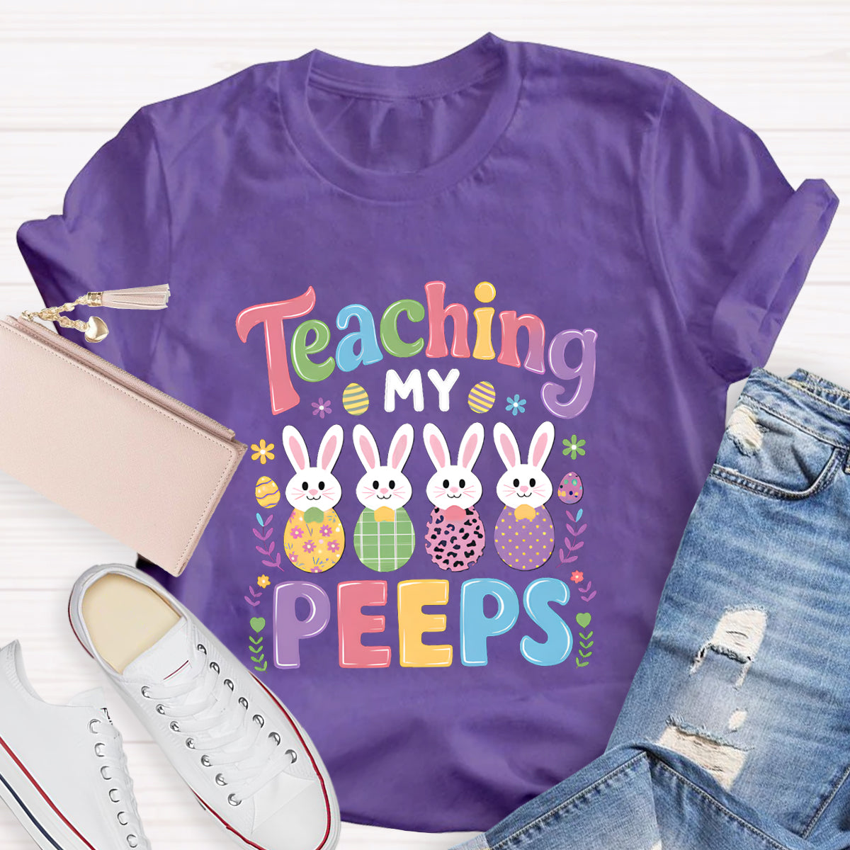 Teaching My Peeps Teacher T-Shirt