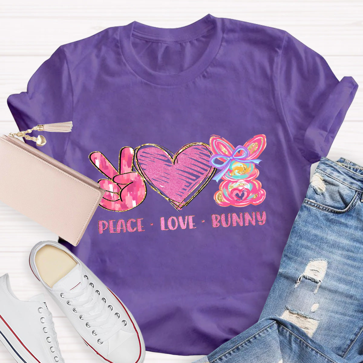 Peace And Love Teacher T-Shirt