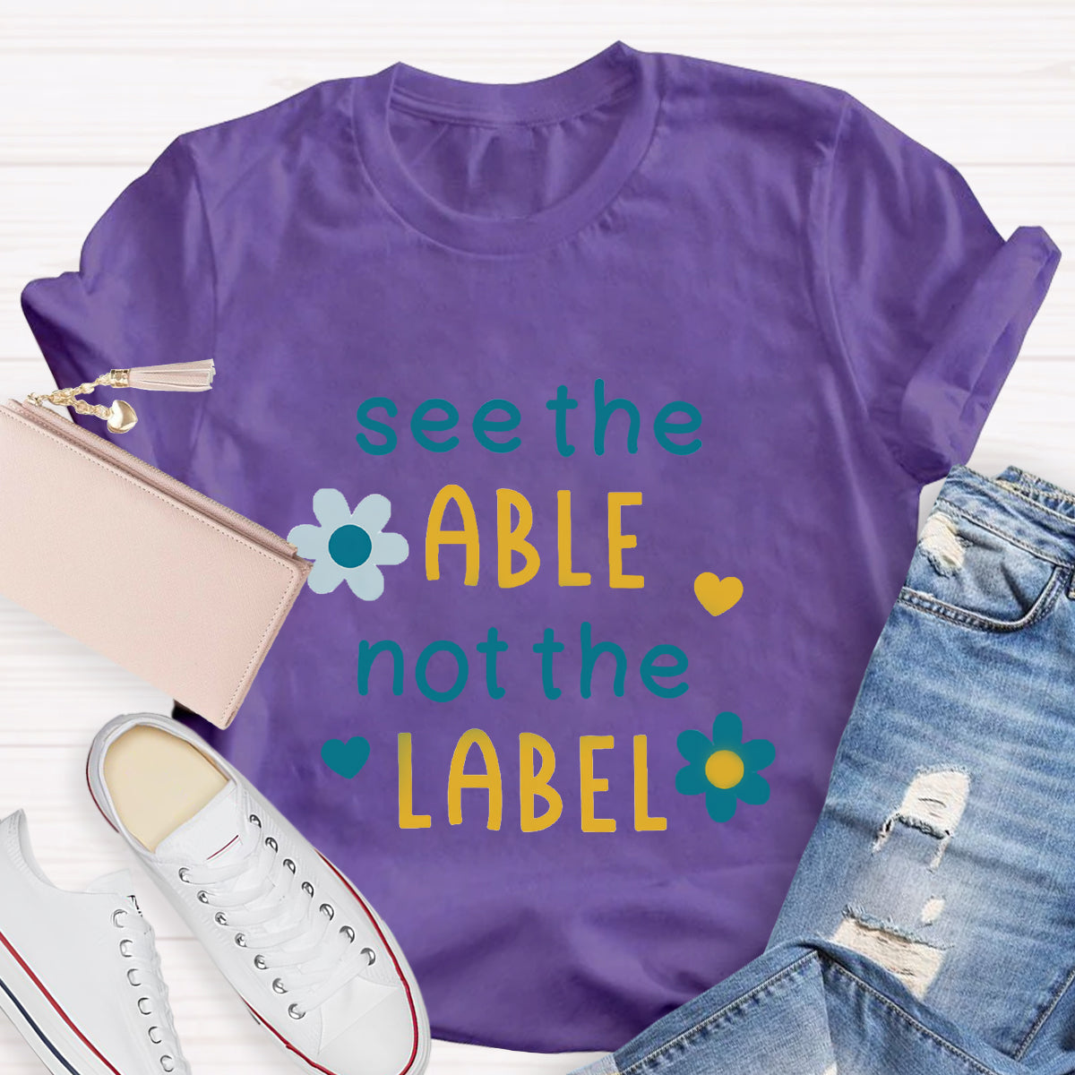 See The Able Not the Label Flower T-Shirt