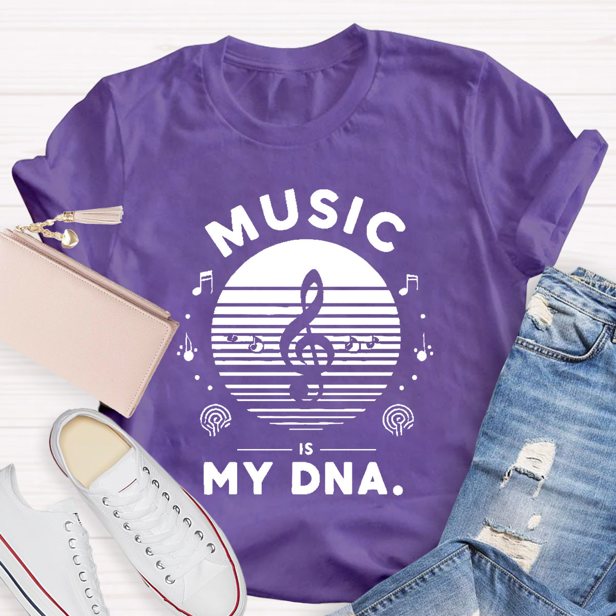 Music Is My Dna Teacher T-Shirt