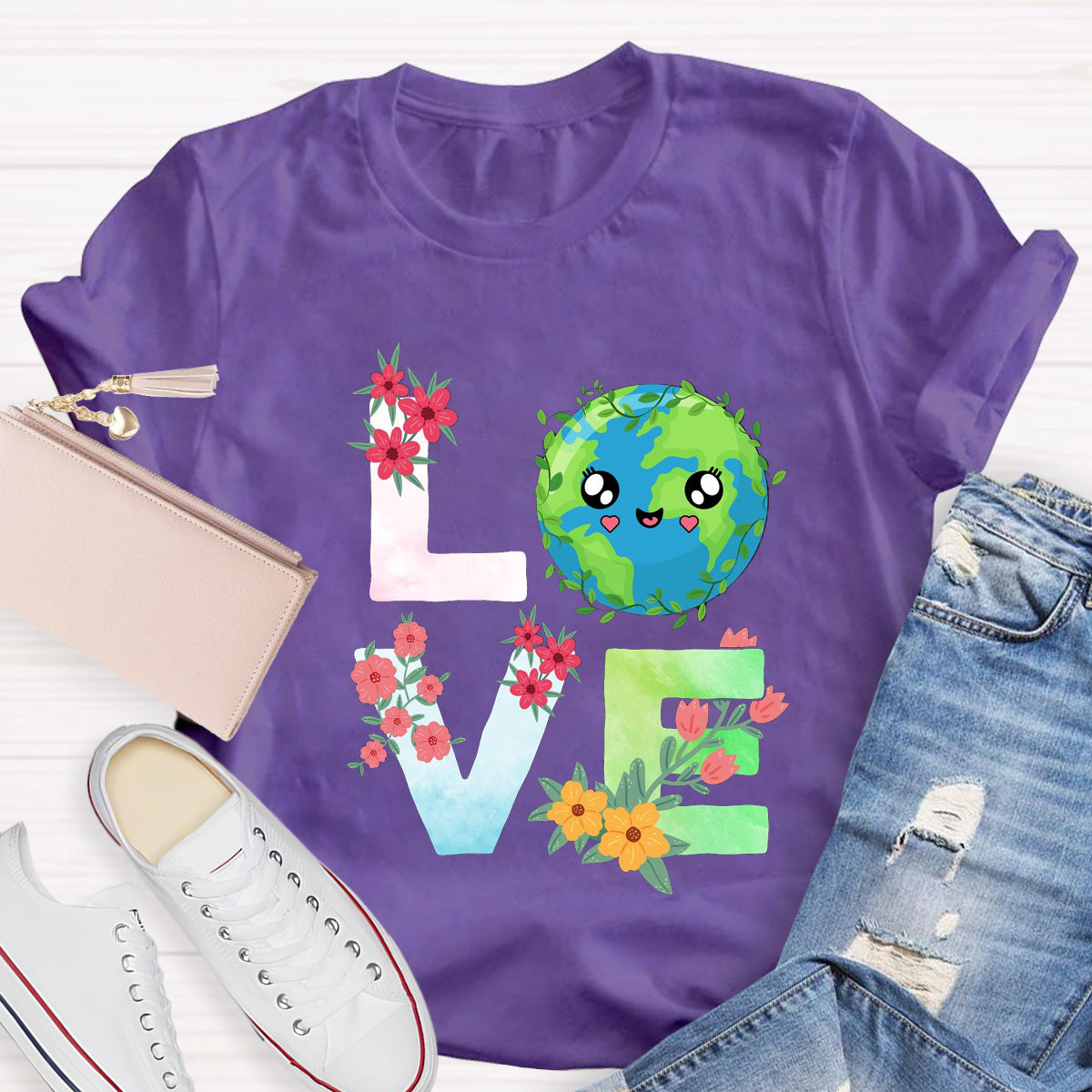 Love Earth Day Teacher T-Shirt