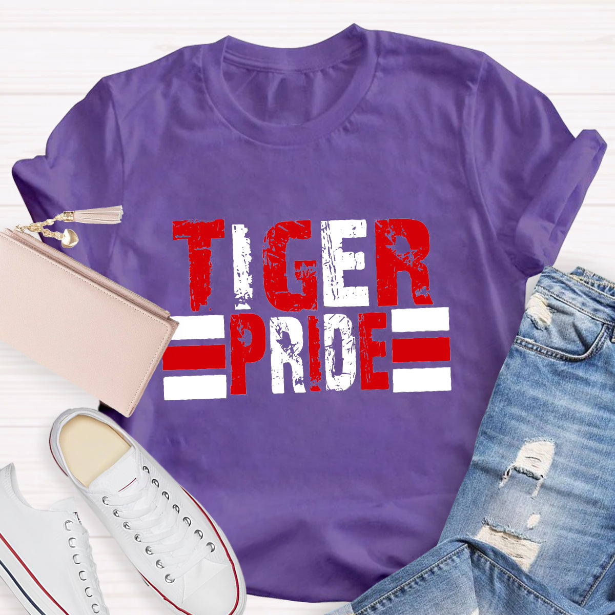 Personalized Mascot Pride Tiger Teacher T-Shirt